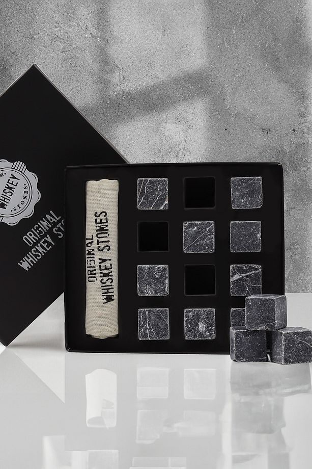 Çelik Cep Matarası & Zippo Tarzı Çakmak & Viski Taşı Soğutma Taşı Seti Hediye Seti - 2