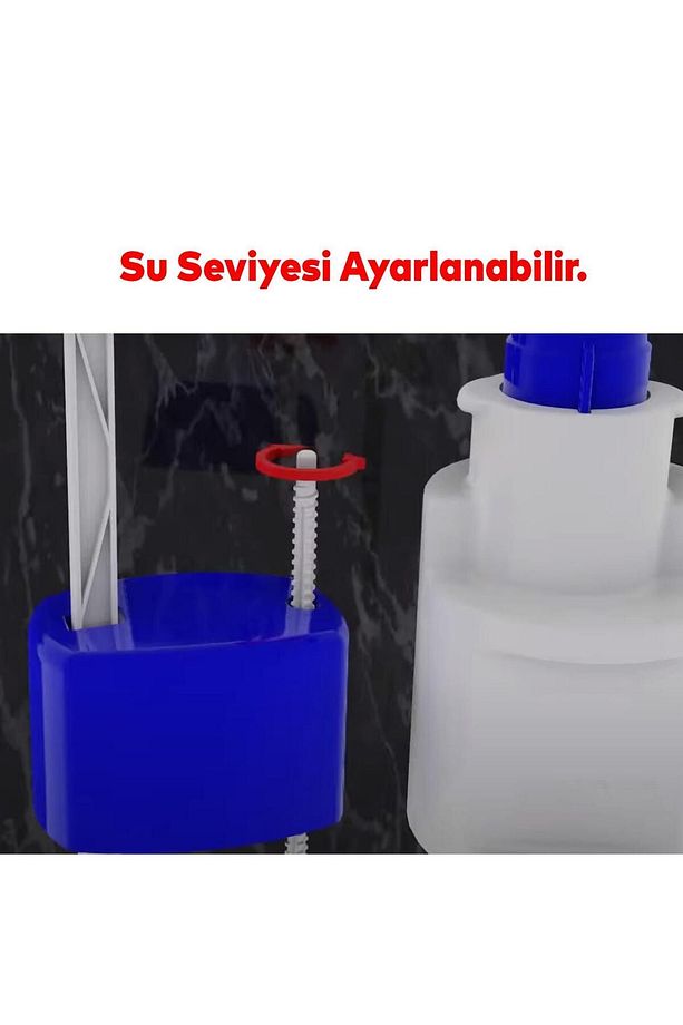 Alafranga Oturmalı Tuvalet Klozet Sifon İç Düzenek Rezervuar Basmalı İç Takımı Otomatik Su Dolum - 5