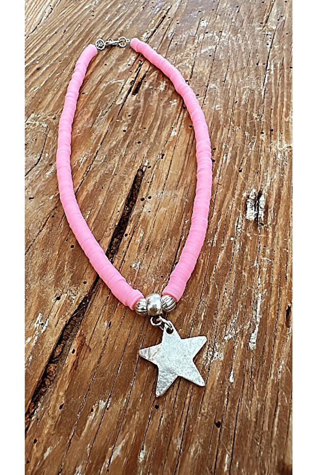 Neon Fimo Star Basic Necklace - 2