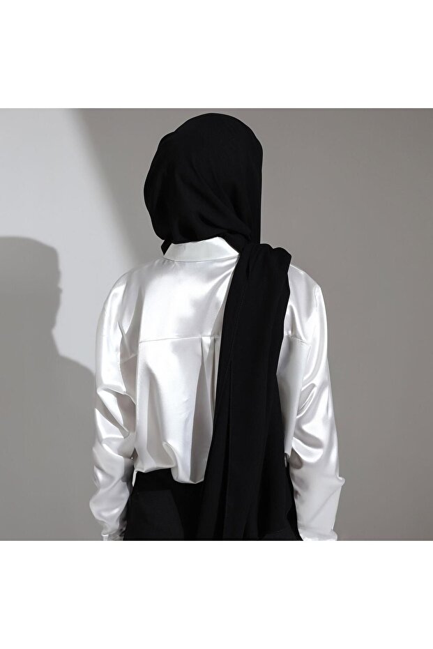 Mısır İpeği Şal Siyah - 5