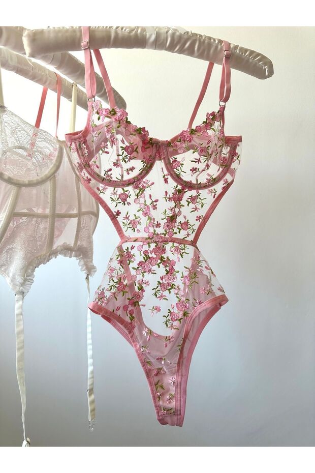 Robin Pembe Bodysuit - 3