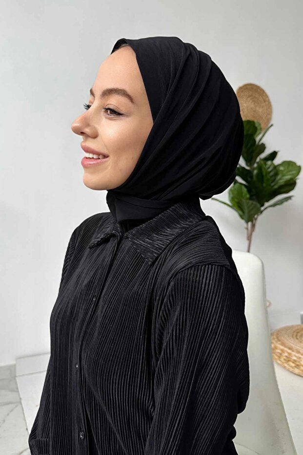 Çıtçıtlı Bone - Siyah - 5