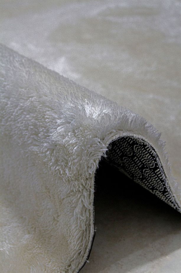 Krem Peluş Yumuşak Banyo Halısı (100x60)(60x50) Klozet Takımı 2'li Yıkanabilir - 3