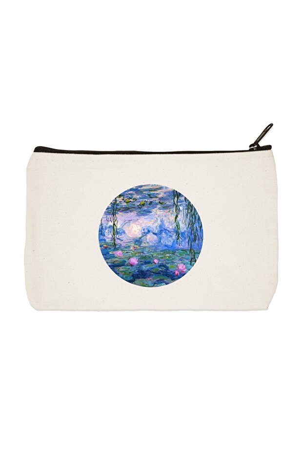 Monet Round - Water Lilies Makeup Bag