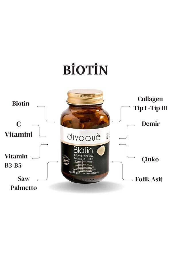 Divogue Biotin 5000 Mcg (60 TABLET) Procapil Şampuan 200 ml - 3
