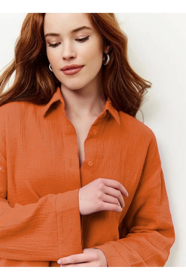 Şile Cloth Linen Shirt Shorts Top-Bottom Set