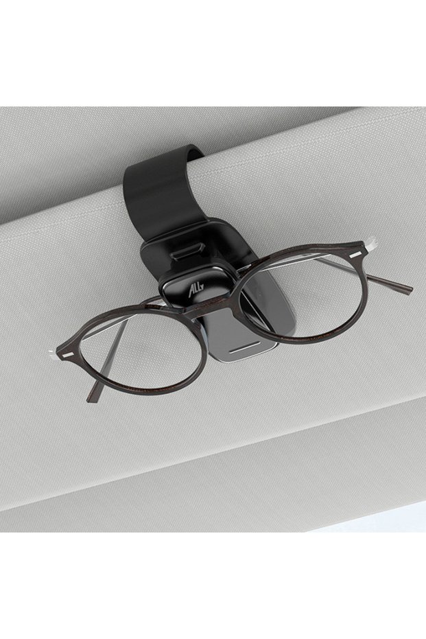 Glasses for Car, Merchandise Ergonomic Storage Clip Black