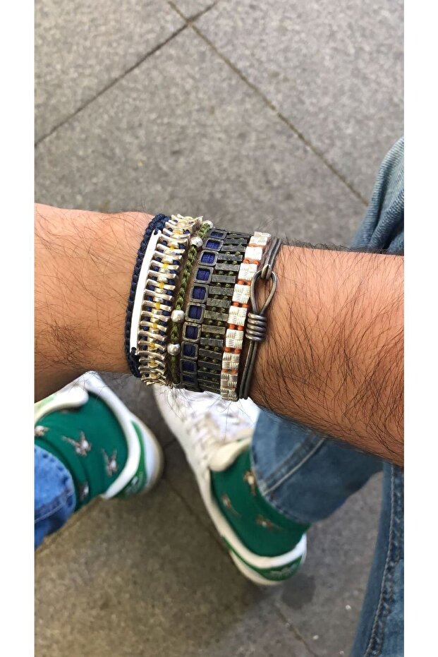 Bronz Mini Square Bileklik - 5