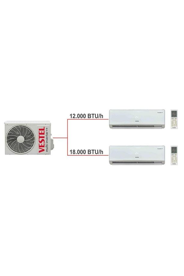 Flora Doğa 1 Dış 2 Iç Ünite (12 18) Duvar Tipi Multi Inverter Plus Klima - 1