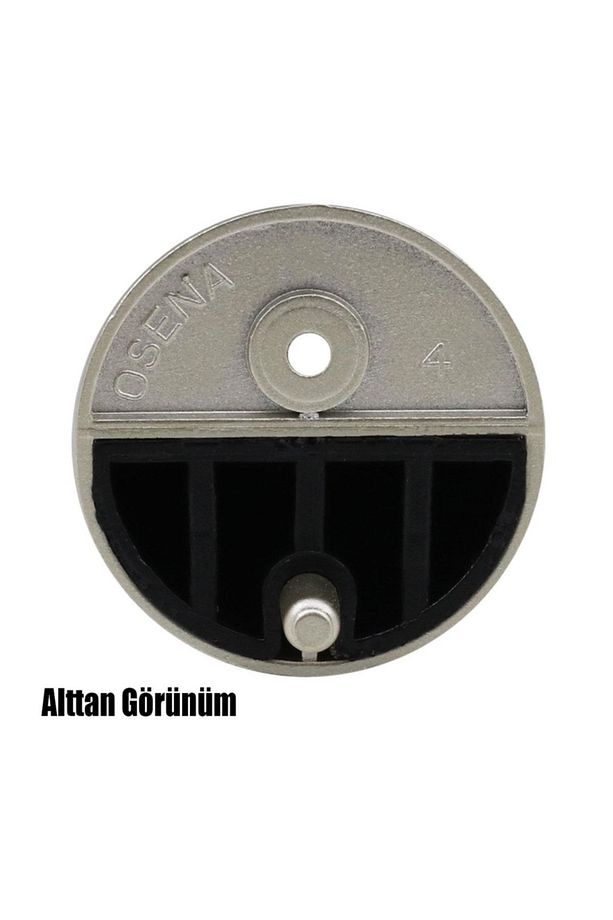 Yarımay Vidalı Kapı Kolu Stoperi Tamponu Metal Kapı Stopu Durdurucu Tutucu Tutacağı Parlak Krom - 5