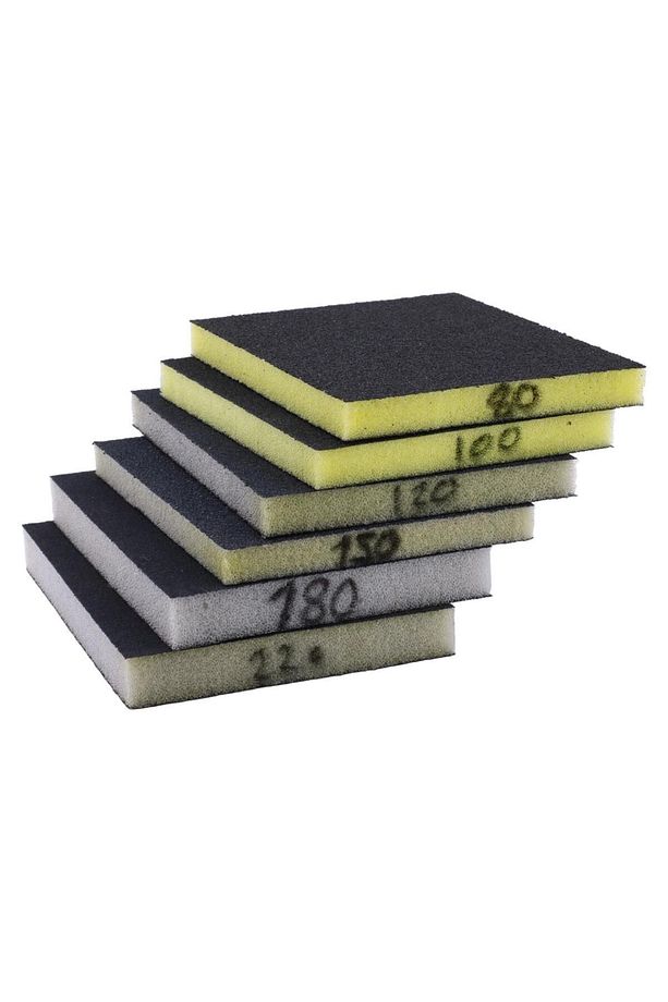 Yassı Sünger Zımpara 9.5 x 12.5 cm Takoz Blok Flex Taşlama Ahşap El Zımparası Kum Seti 6 Adet - 5