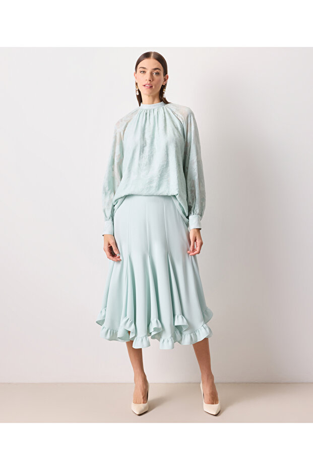 Woven Green Blouse
