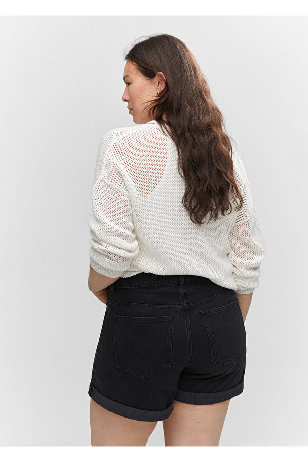 Siyah Denim Kadın Şort & Bermuda 57157124 - 3