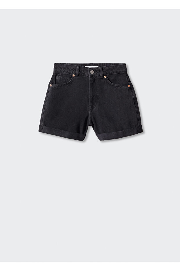 Siyah Denim Kadın Şort & Bermuda 57157124 - 5