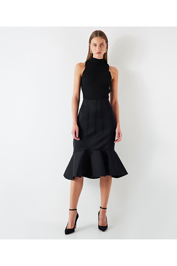 Black Woven Skirt
