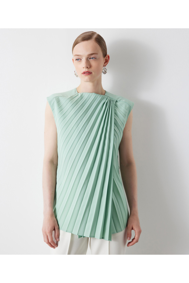 Green Woven Blouse