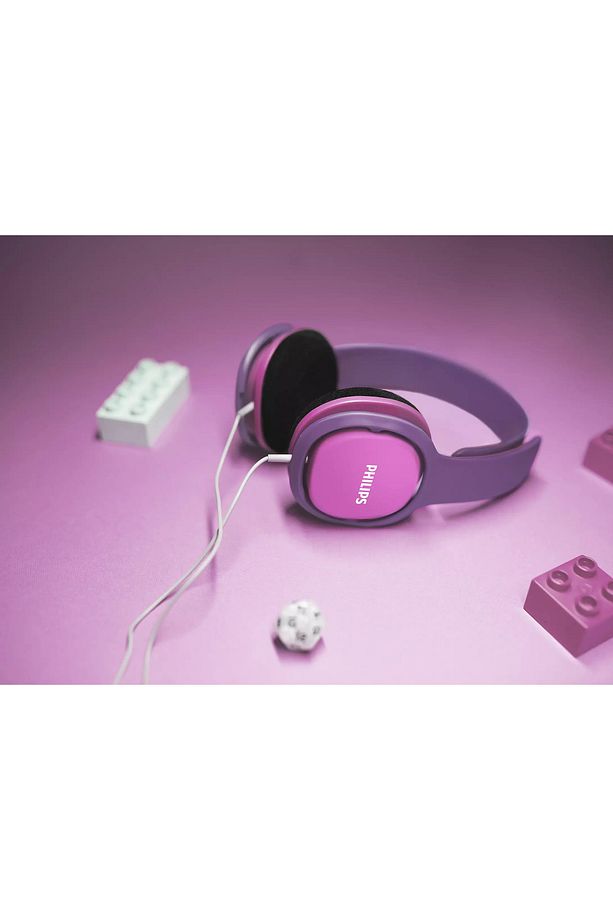 Shk2000pk Pembe-mor Kablolu Kulak Üstü Çocuk Kulaklığı - 4