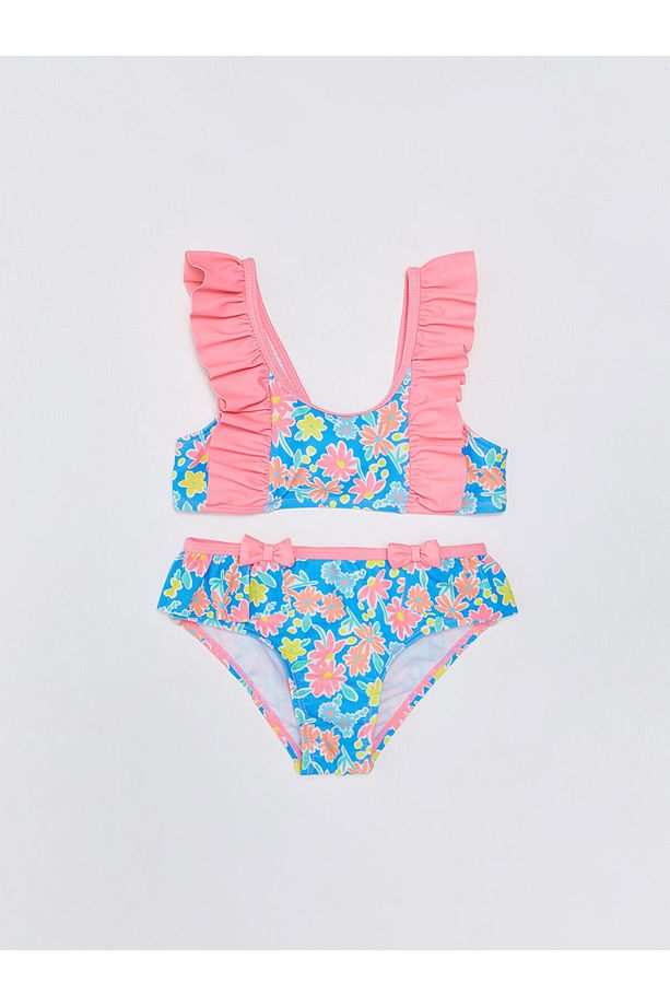 LCW Baskılı Kız Bebek Bikini Takımı - 1