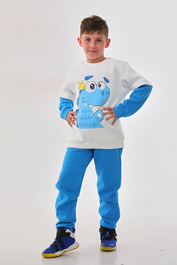 Σετ χειμερινής φόρμας Boy's Blue 3 Thread - 1