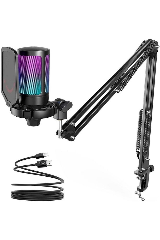 Ampligame A6t Twitch, Youtuber, Gamer, Tiktok, Yayıncı Usb Mikrofon Seti - 2