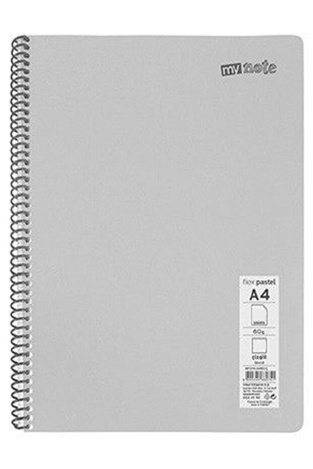 Defter Okul Defteri Spiralli Telli Pp Kapak A4 - 4 Adet Farklı Renklerde - 96 Sayfa Çizgili (4 ADET) - 8