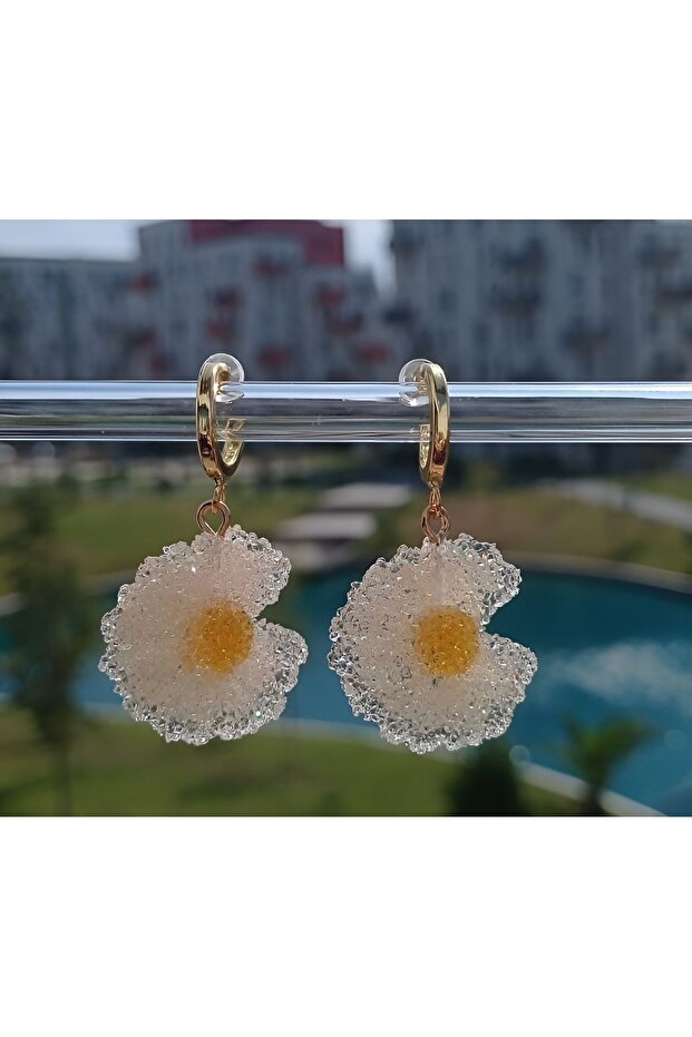 إكسسوار أقراط على شكل زهرة الحلوى - 3