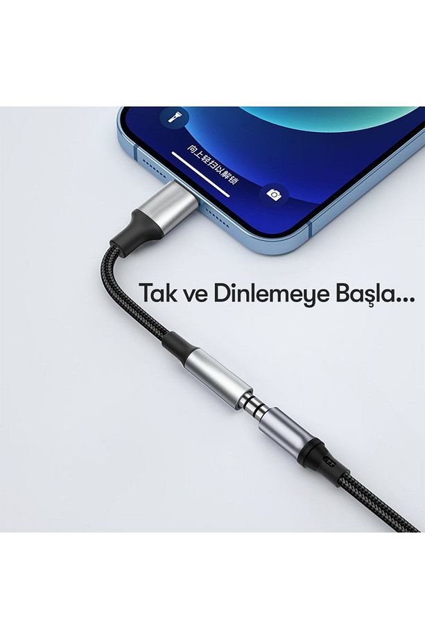 Tak Çalıştır Iphone 7/8/se/x/11/12/13/14 Serileri Uyumlu Aux 3.5mm Kulaklık Jak Dönüştürücü - 3
