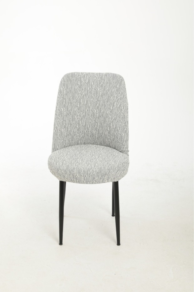 Jakarlı, Çubuk Desen Oval Sandalye Kılıfı, Yıkanabilir Sandalye Örtüsü - 5