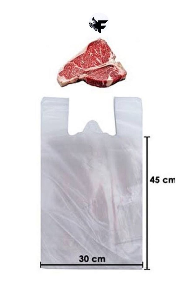 1. Kalite Kalın Kokusuz Sağlam Güçlü 45x75cm Poşet Et Taşıma Poşeti 1 Kg 10 Adet - 4