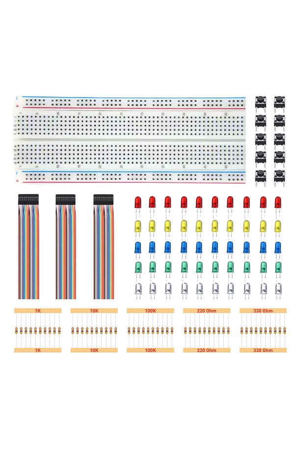 Arduino Yardımcı Kit 4: Breadboard-Jumper-Led-Direnç-Buton - 1