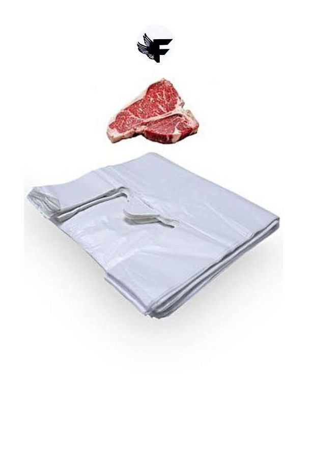 1. Kalite Kalın Kokusuz Sağlam Güçlü 45x75cm Poşet Et Taşıma Poşeti 1 Kg 10 Adet - 1