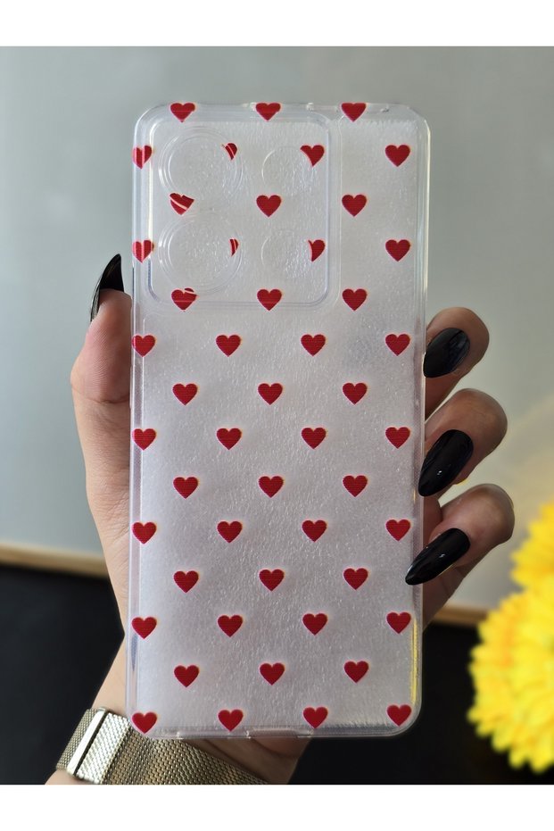 حافظة هاتف شفافة مطبوعة متوافقة مع هاتف Xiaomi Redmi Note 13 Pro 5G