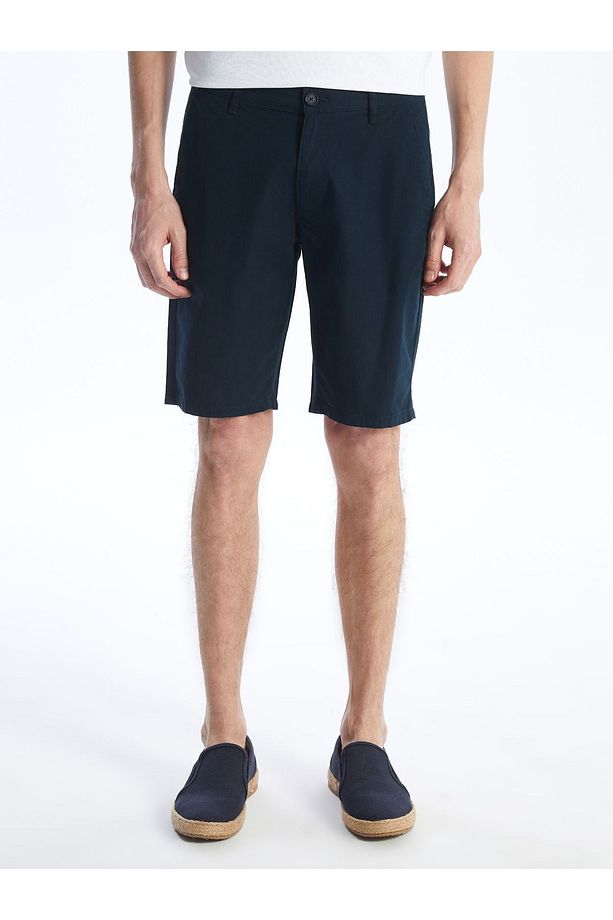 Standart Kalıp Gabardin Erkek Şort - 4