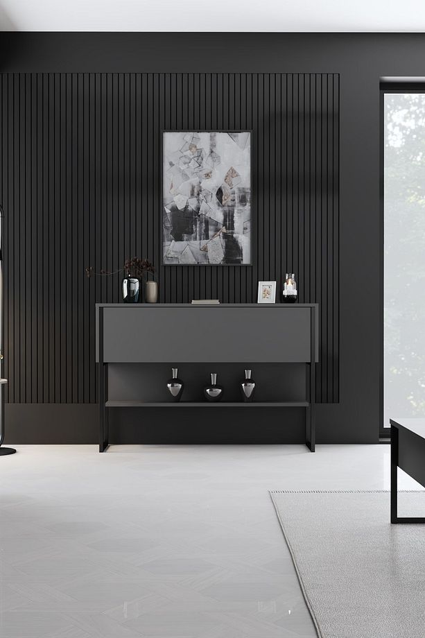 LUXE DRESUAR DEMİR AYAKLI SİYAH ANTRASİT - 3