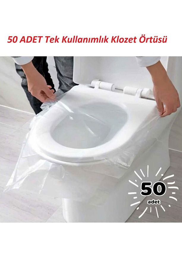 50 ADET Tek Kullanımlık Klozet Örtüsü - 1