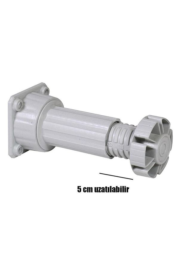 Ayarlanabilir Dolap Mobilya Kanepe Tezgah Yükseltme Yükseltici Ayağı 10 Cm Gri Ayakları (10 ADET) - 3