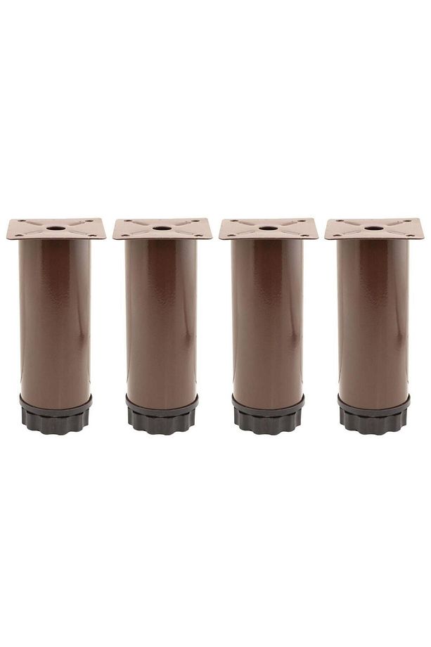 Ayarlanabilir Mobilya Kanepe Baza Koltuk Metal Destek Yükseltici Kahve Ayağı 12 cm Ayakları 4 Adet - 6