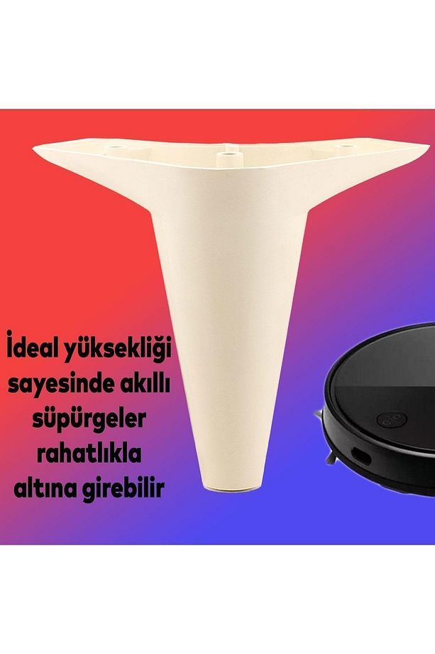 Aspen Lüks Mobilya Kanepe Koltuk Tv Ünitesi Baza Yükseltici Ayağı Ayakları 15 Cm Krem Ayak - 3