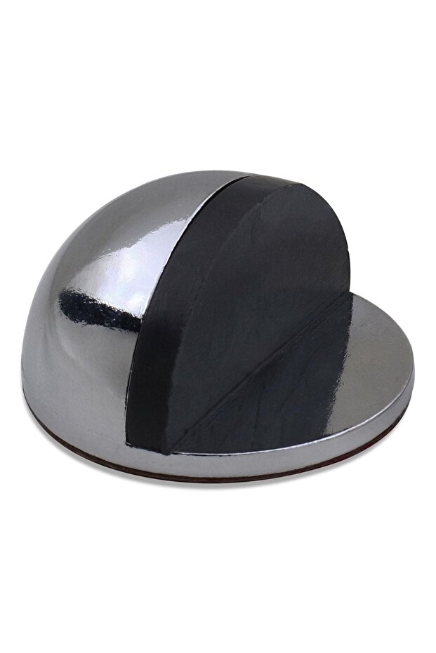 Yarımay Yapışkanlı Kapı Kolu Stoperi Tamponu Metal Kapı Stopu Durdurucu Tutucu Tutacağı Füme - 1