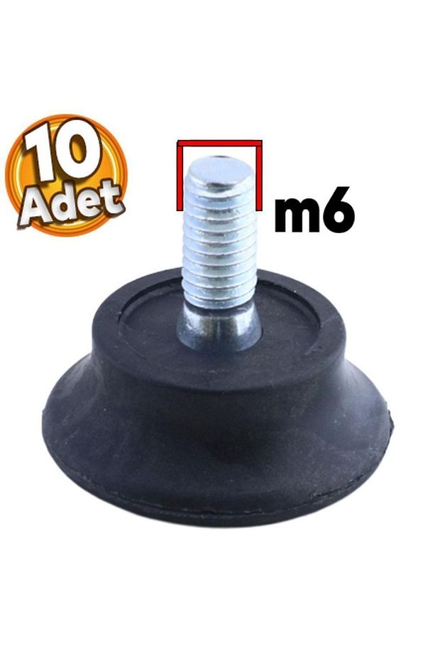 Bingo Rotil Ayakları M6 Civatalı 6 Mm Siyah Profil Ayağı 2.5 Cm (10 ADET) - 5