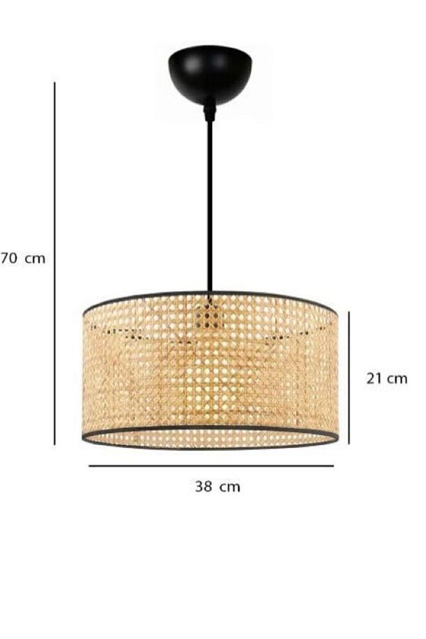 Orijinal Hazeran Rattan Salon Mutfak Kış Bahçesi Sarkıt Modern Avize - 3