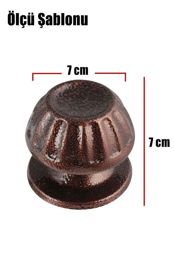 Papatya Baba Kapı Tokmağı Kapı Topuzu Kolu Metal Tokmak Kapı Kulpu Çelik Kapı Bakır - 3