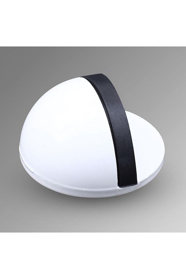 Yarımay Yapışkanlı Kapı Kolu Stoperi Tamponu Metal Kapı Stopu Durdurucu Tutucu Tutacağı Beyaz - 4