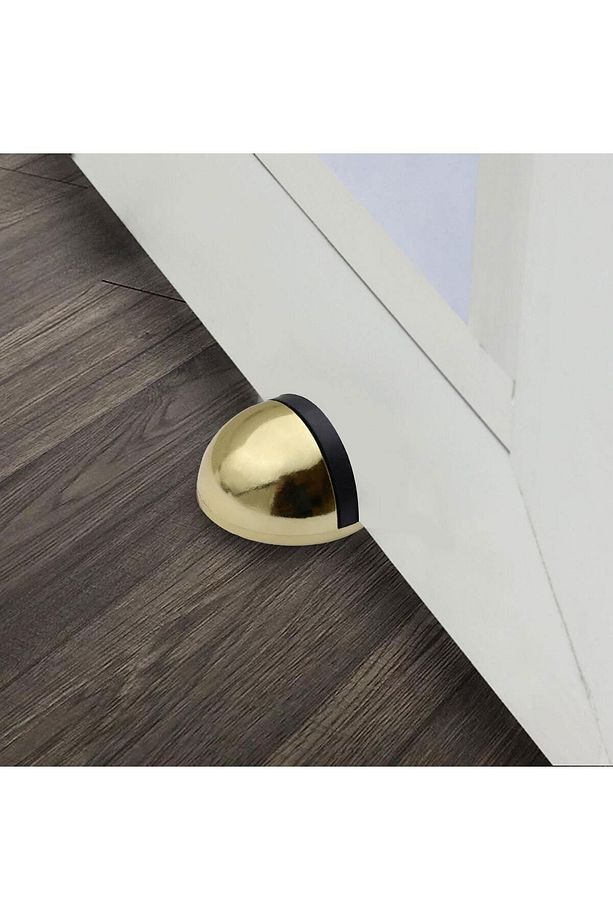 Yarımay Gold Altın Yapışkanlı Kapı Kolu Stoperi Tamponu Metal Kapı Stopu Durdurucu Tutucu Tutacağı - 7