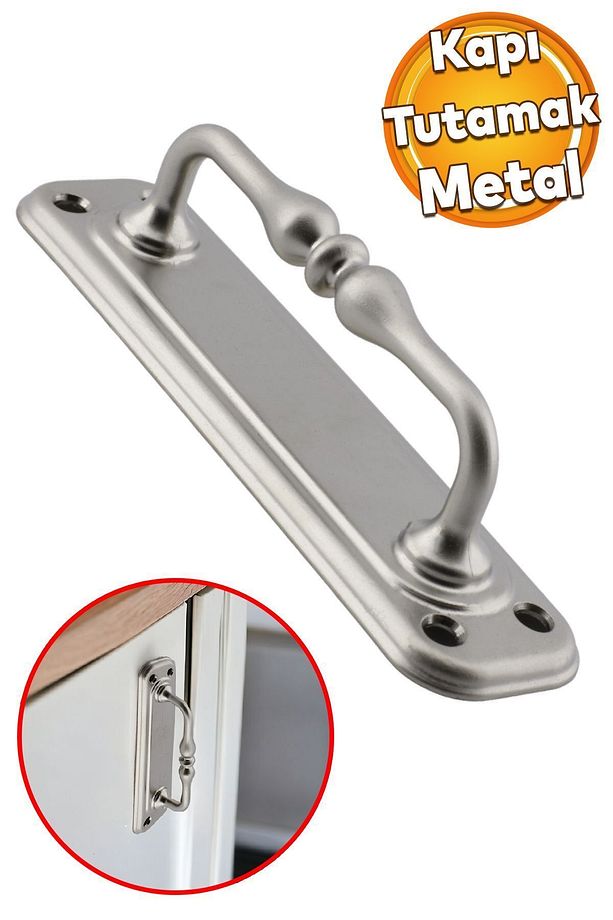 Sürgülü Kapı Çekme Kolu Tutma Kulpu Kulbu Çelik Dış Kapı Tutamağı Kol Krom 14,5 Cm - 1
