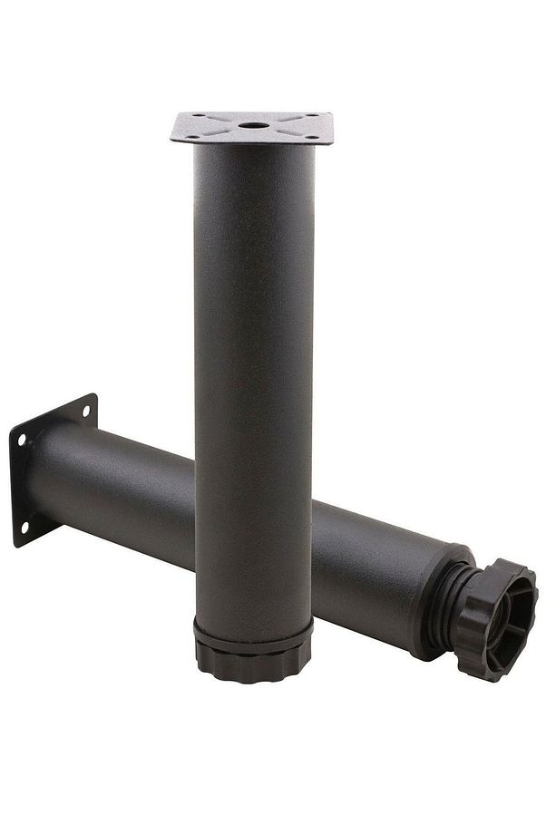 Ayarlanabilir Mobilya Kanepe Baza Koltuk Metal Destek Yükseltici Ayağı 20 Cm Siyah Metal Ayak 4 Adet - 4