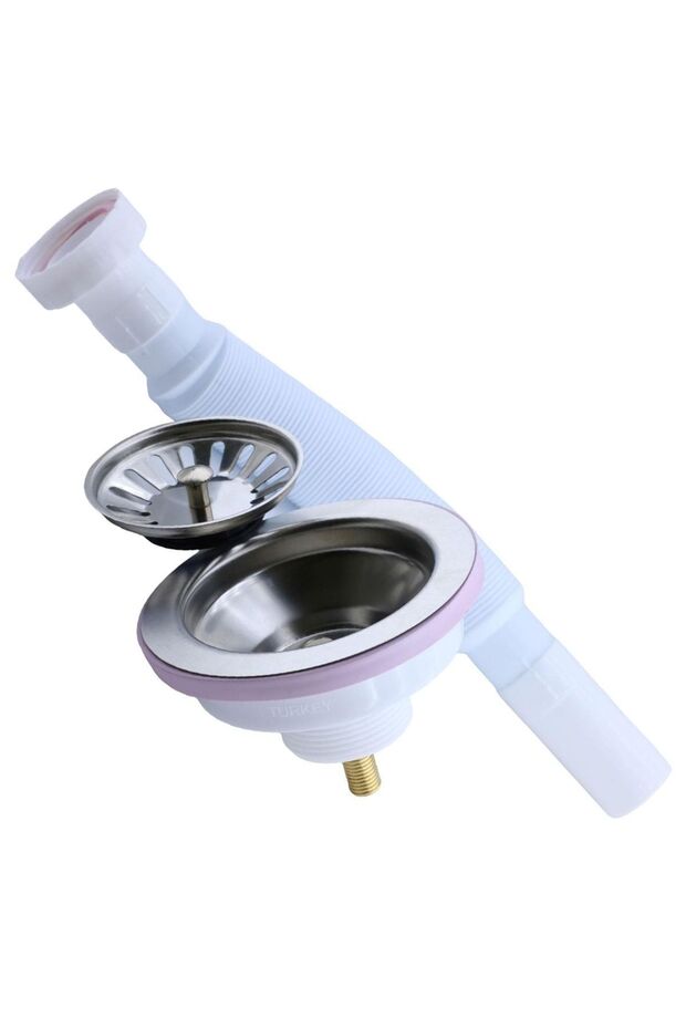Lüks Çöpmak Körüklü Evye Lavabo Evye Sifonu Pis Su Gideri Borusu Plastik Geniş Kafa 30 -75 Cm - 4