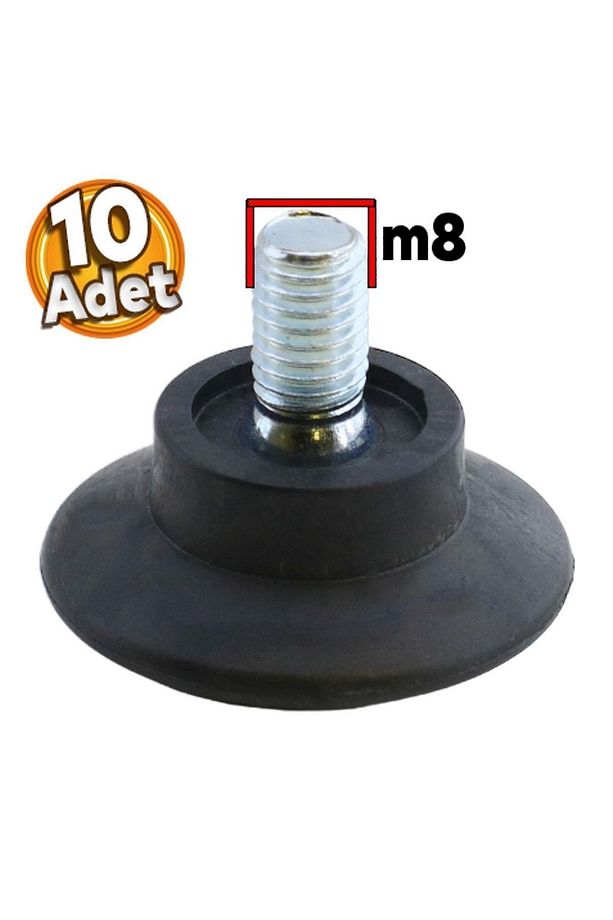 Bingo Rotil Ayakları M8 Civatalı Mm Siyah Profil Ayağı 3 Cm (10 ADET) - 7