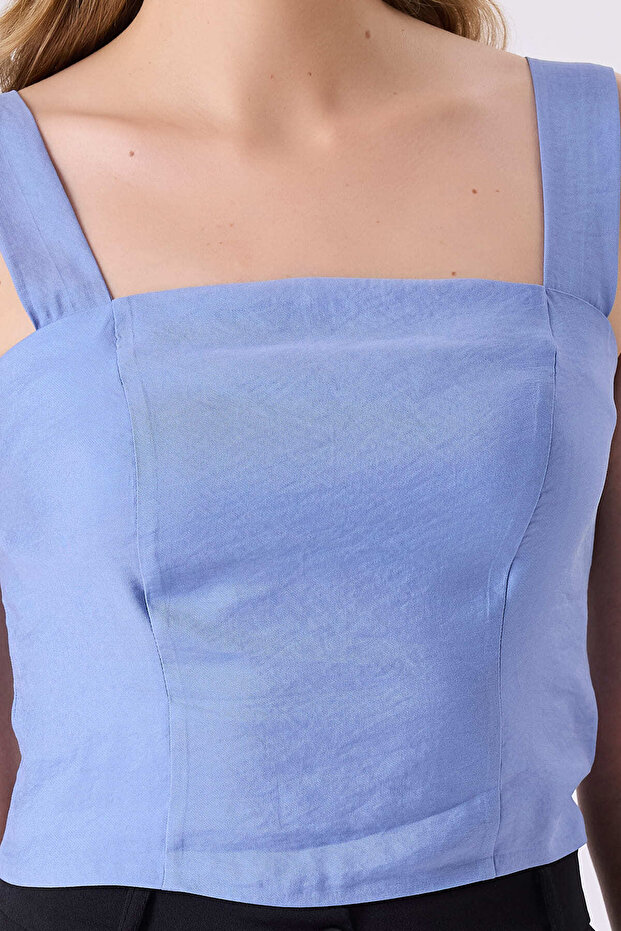 Askılı crop top bluz - 2