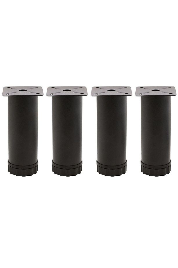 Ayarlanabilir Mobilya Kanepe Baza Koltuk Metal Destek Yükseltici Ayağı 12 Cm Siyah Ayakları 4 Adet - 6